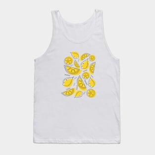 Abstract lemon line pattern Tank Top